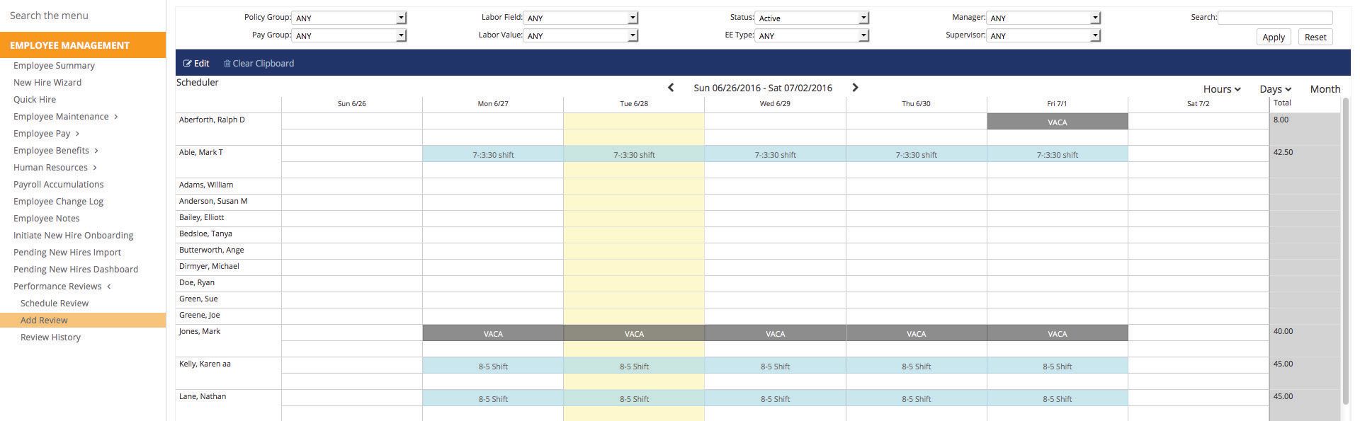 iSolved Time can be extended to include scheduling as well.